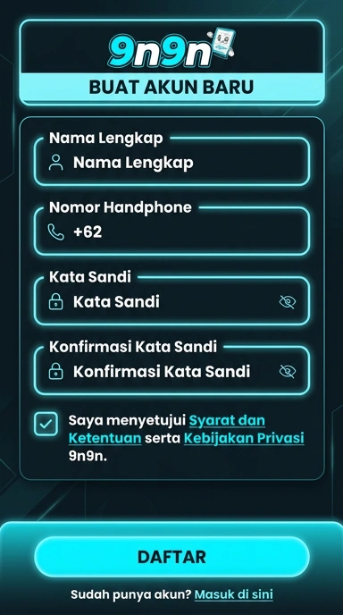 Cara Mudah Daftar Akun 9n9n untuk Android