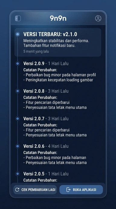Riwayat Versi Aplikasi 9n9n untuk Android