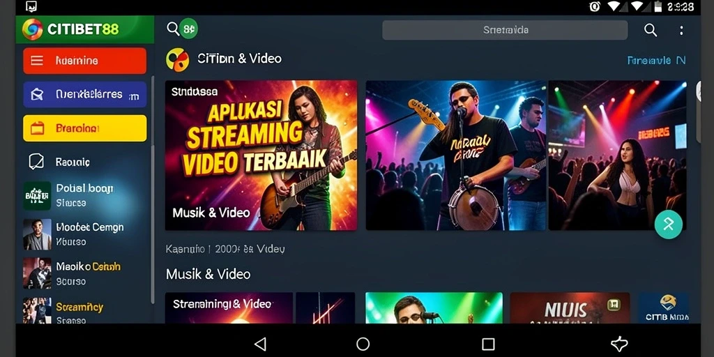 Screenshot aplikasi CITIBET88 dengan tampilan antarmuka yang menarik.