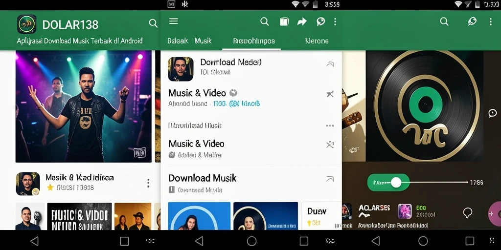 Antarmuka DOLAR138 yang ramah pengguna untuk download musik.