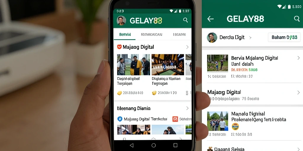 Antarmuka aplikasi GELAY88 yang menawan dan fungsional.