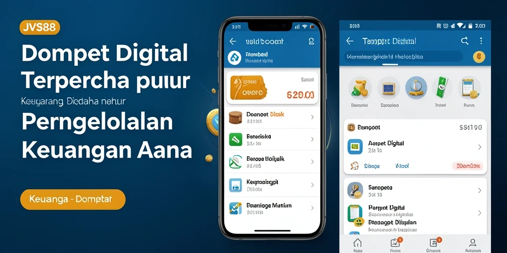 Antarmuka JVS88 yang modern dan fungsional untuk dompet digital.