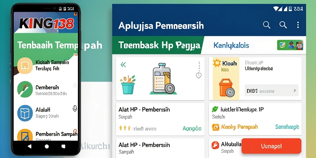 Tampilan antarmuka <strong>KING138</strong> yang sederhana dan fungsional untuk Pembersih Sampah.