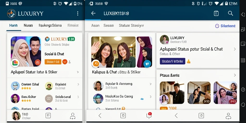 Tampilan utama LUXURY138 dengan koleksi stiker kreatif.