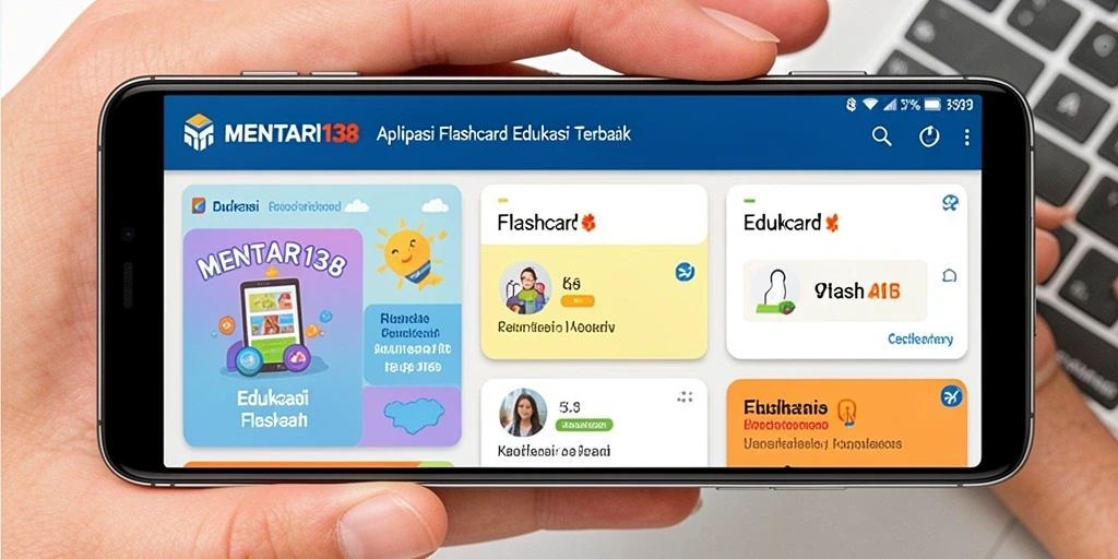 Antarmuka aplikasi MENTARI138 yang menarik dan fungsional untuk flashcard.